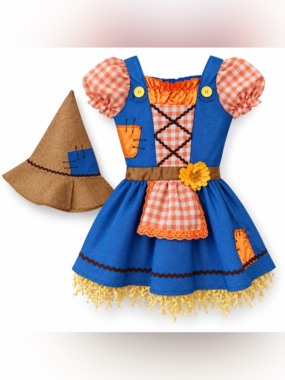 SCARECROW Halloween Costume Dress Up Girls Dress | Size S 4-6